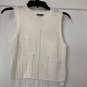 Wild Fable Small Distressed White Tank